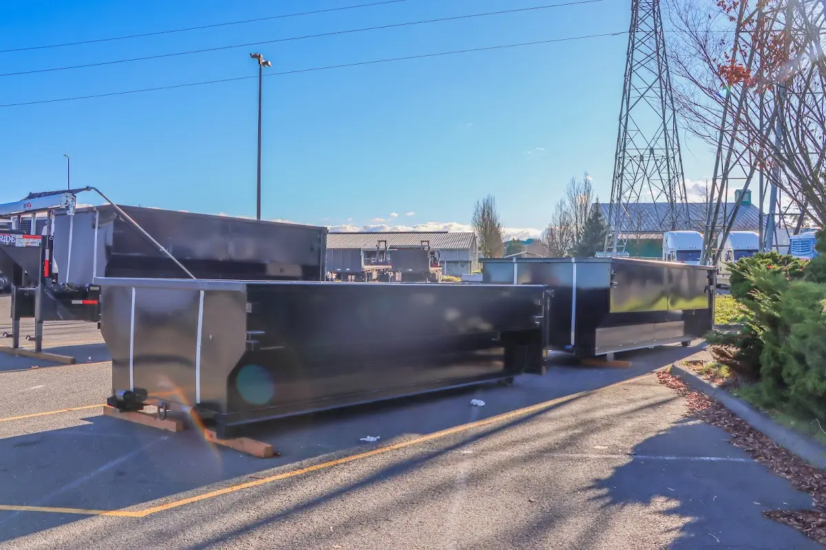 Roll-off dumpster ready for waste disposal at job site for Construction Dumpster Rental in Warrenton